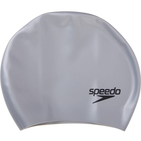 𝅺SPEEDO SILVER SWIM CAP - Picture 1 of 4